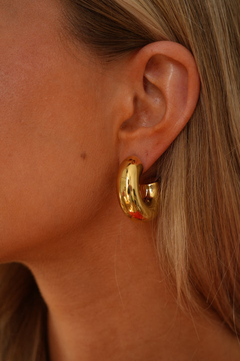 Kym dorées - Boucles d’oreilles acier