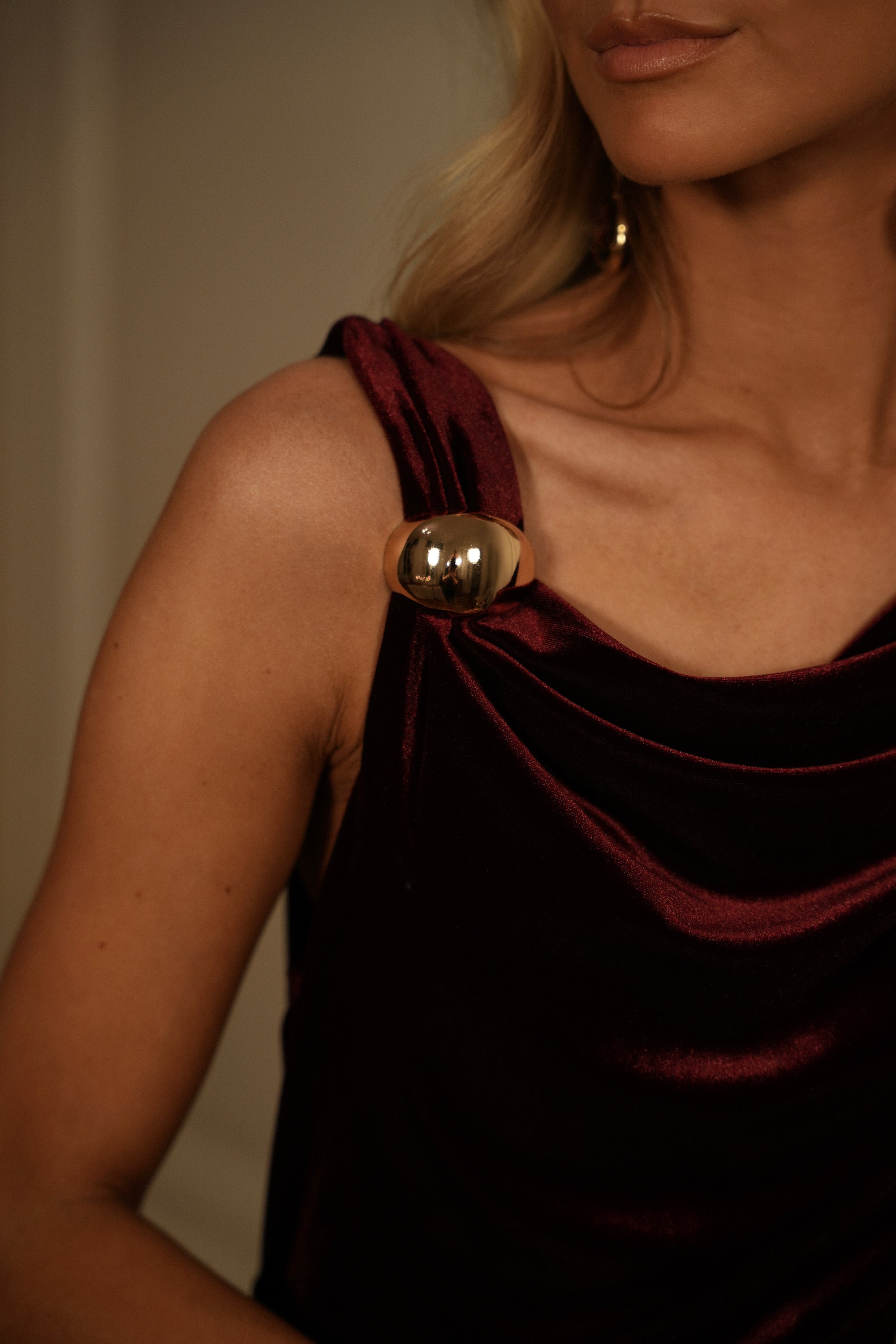 Ema rouge - Robe en velours