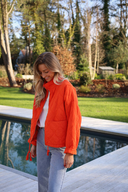 Victoria orange - Veste zippée
