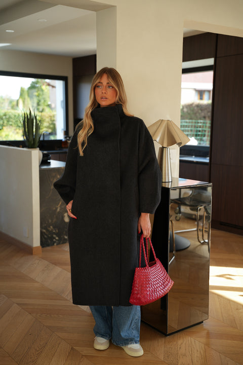 Ryan anthracite - Manteau en laine