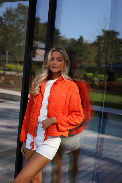 Charlotte orange - Veste zippée
