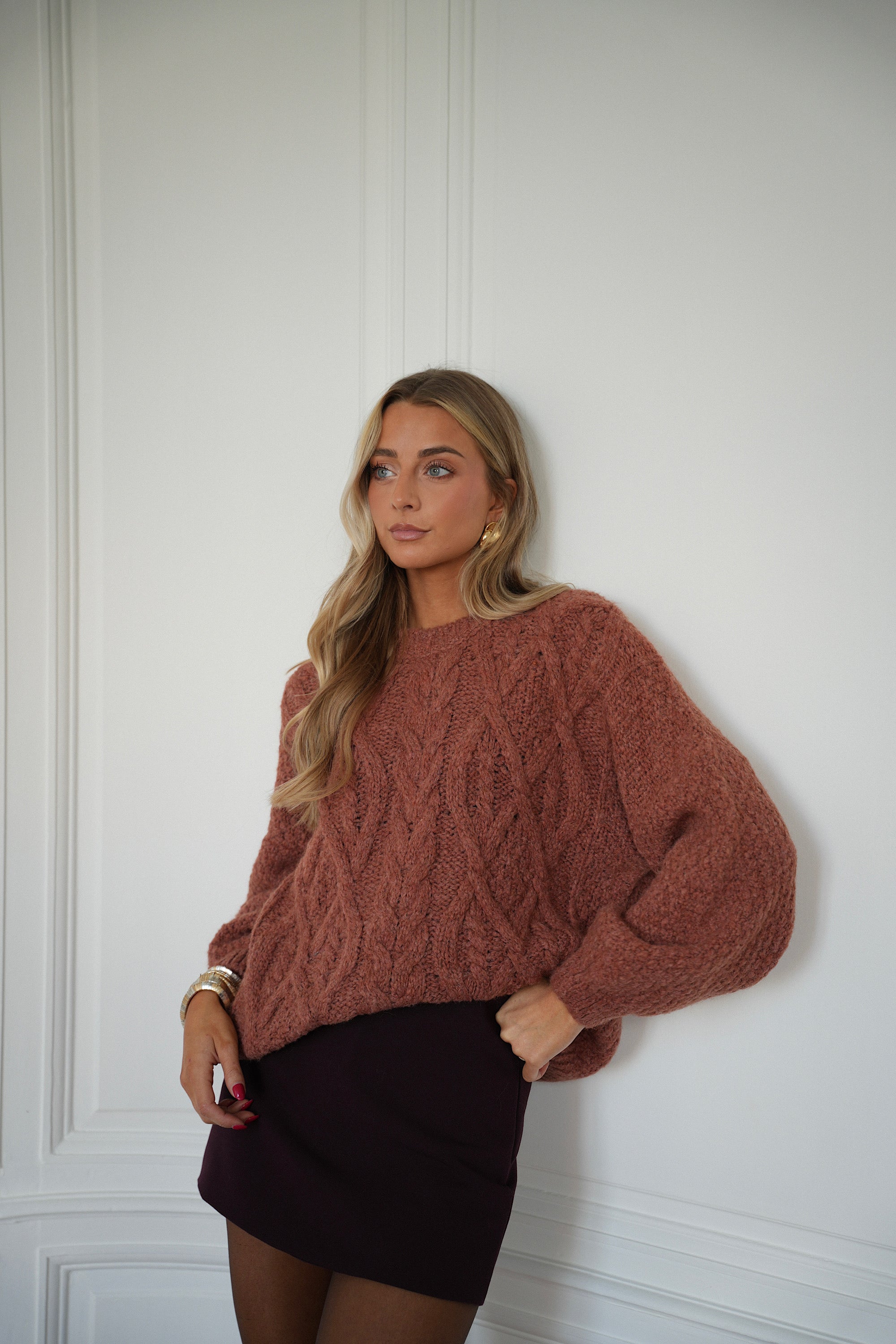 Santana terracotta - Pull torsadé