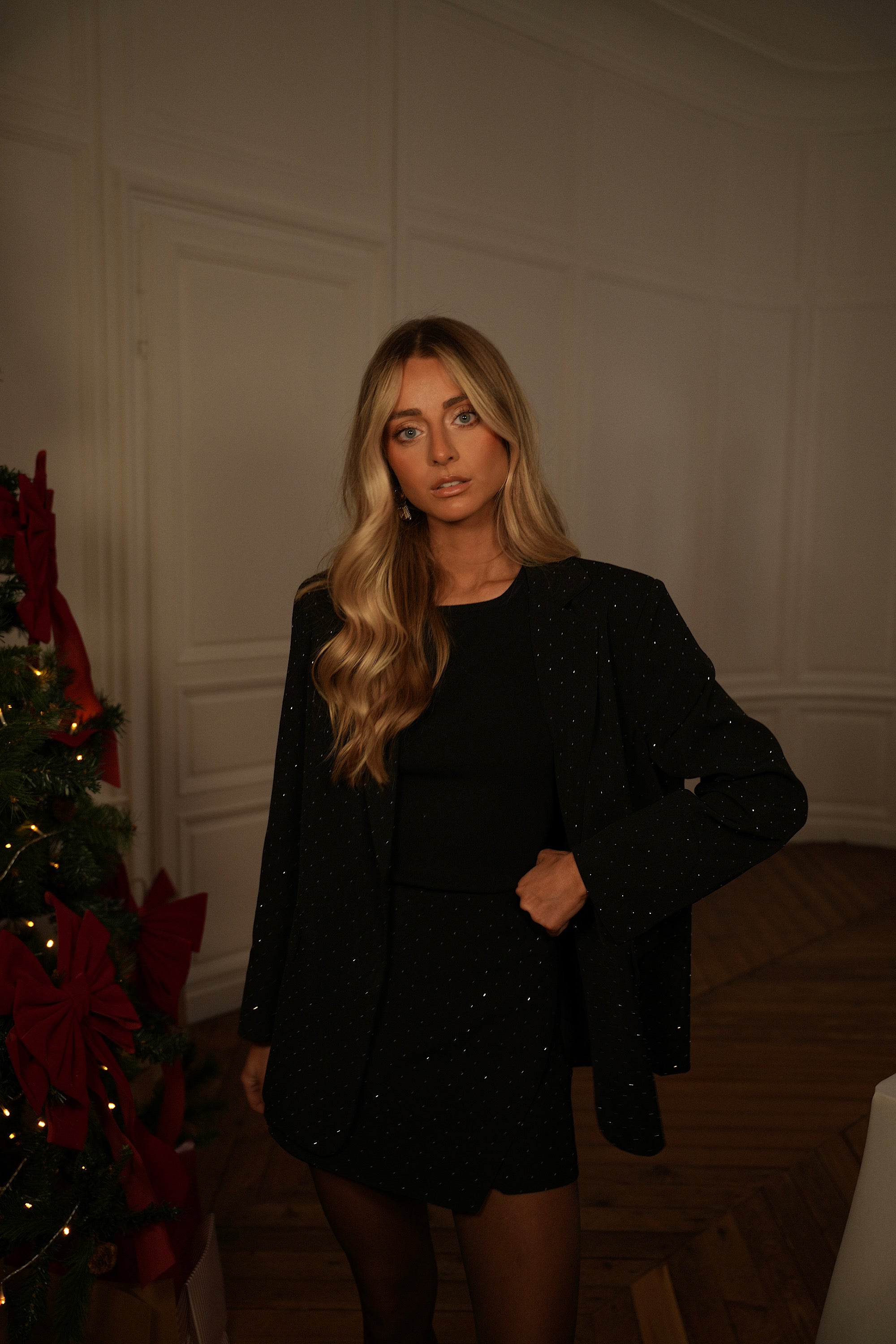 Pia noire - Blazer à strass