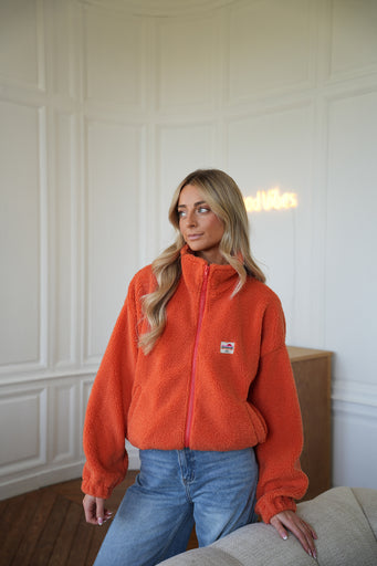 Lydie orange - Veste polaire