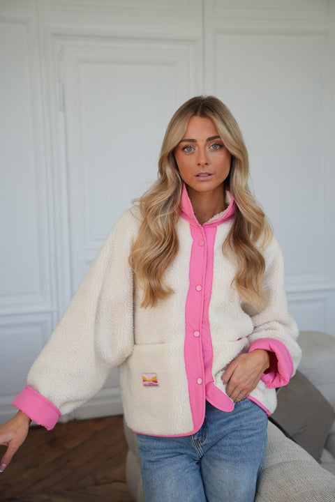 Lize rose - Veste réversible