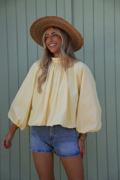 Lorena jaune - Blouse dos nu