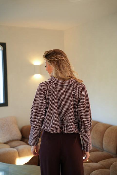 Joyce prune - Chemise ballon