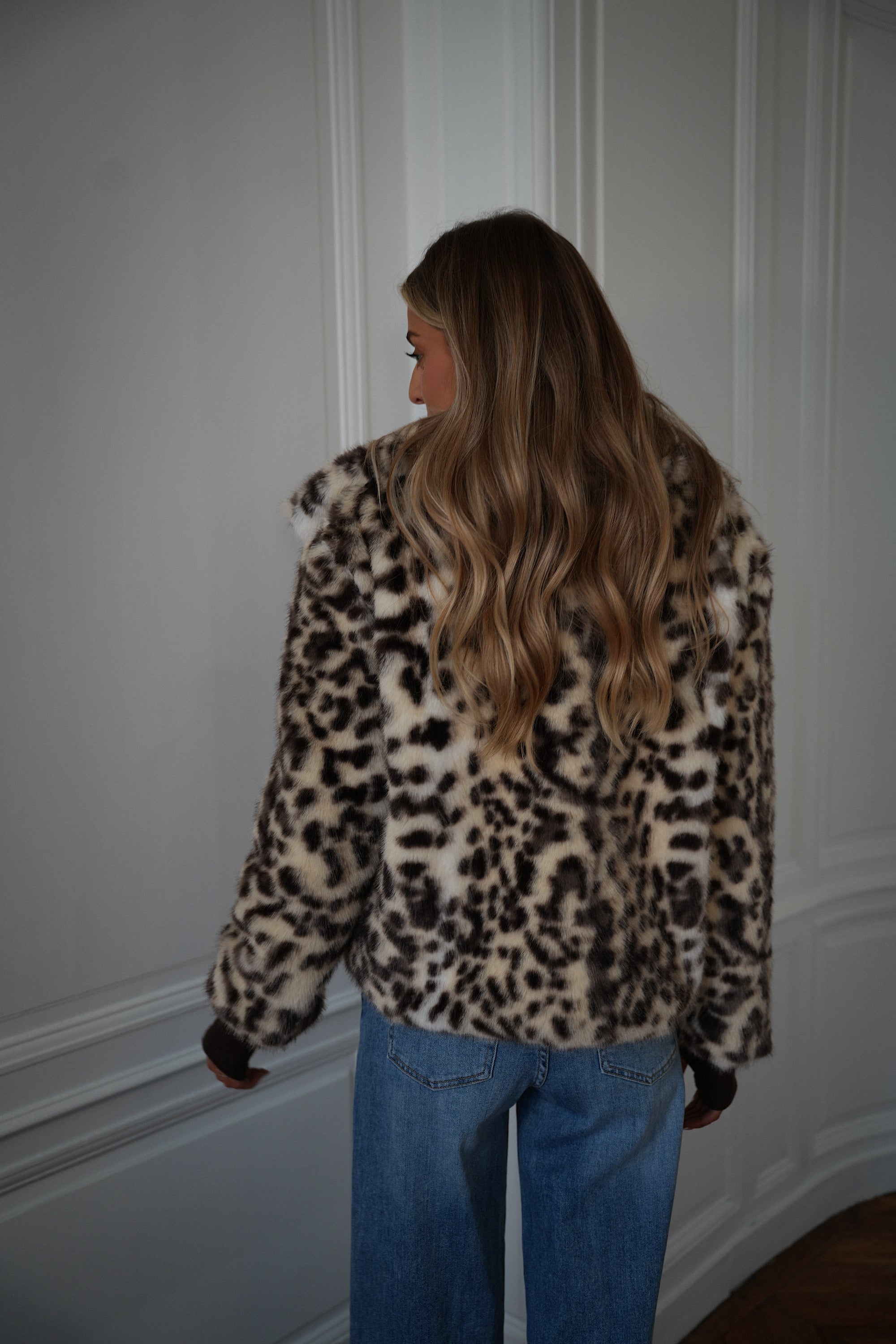 Jina léopard - Manteau fourrure