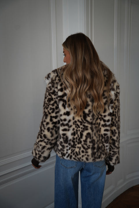 Jina léopard - Manteau fourrure