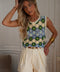 Ninon bleu - Top en crochet
