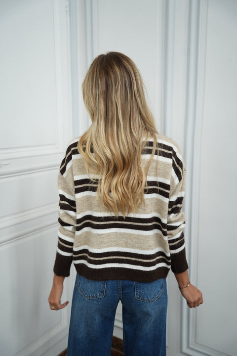 Logan beige - Gilet zippé