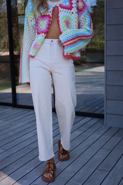 Samanta beige - Jean droit