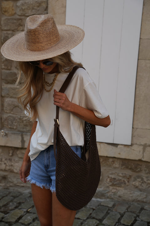 Texa chocolat - Sac en crochet