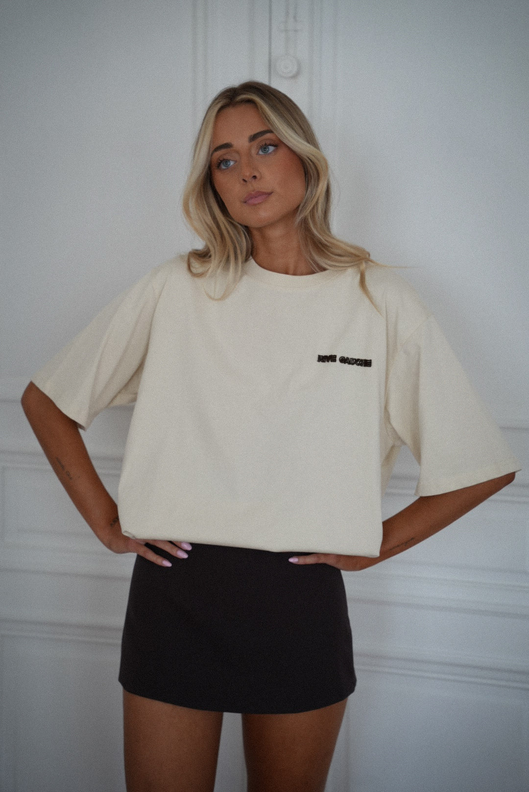 Orna beige - T-shirt brodé