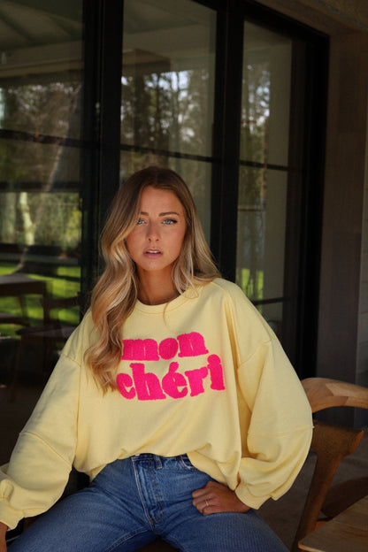 Niels jaune - Sweat-shirt brodé