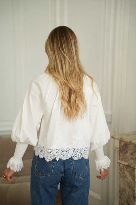 Arieta blanche - Blouse dentelle