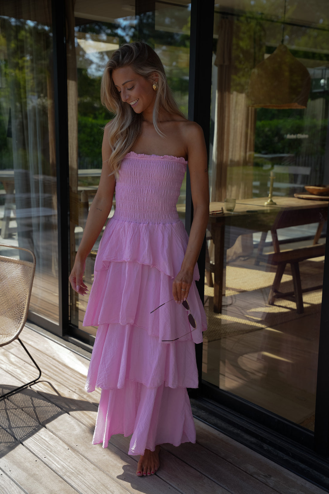 Olga rose - Robe longue