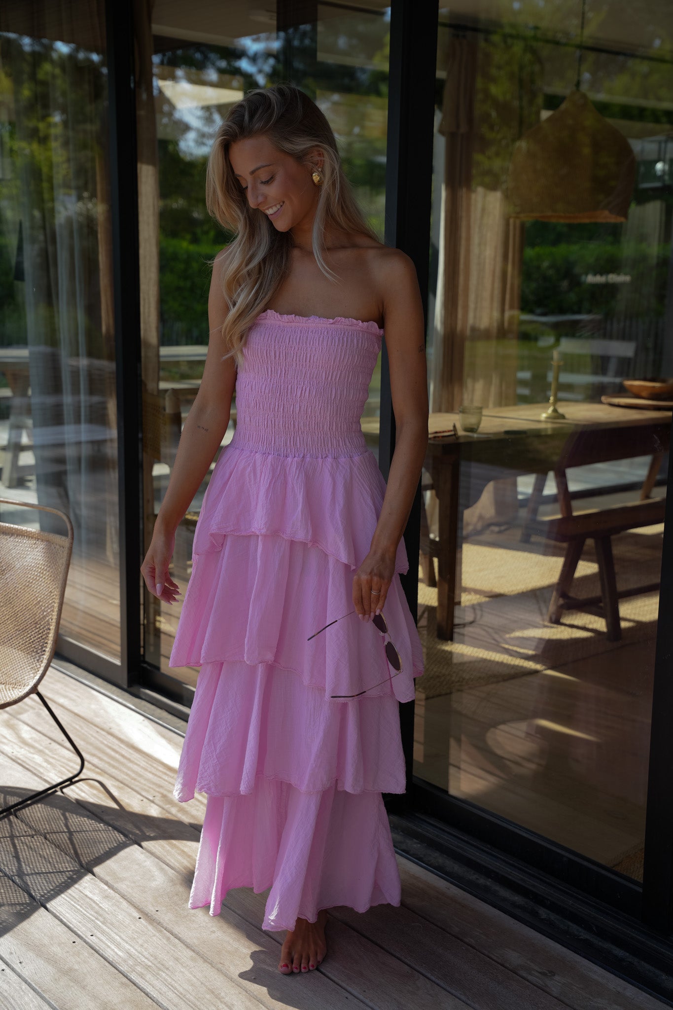 Olga rose - Robe longue