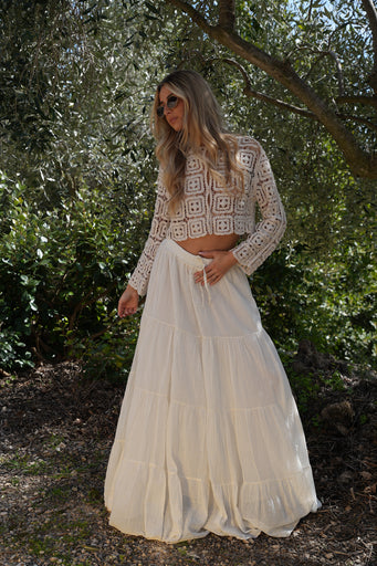 Chloé crème - Jupe longue