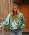 Lalie vert - Gilet sequins