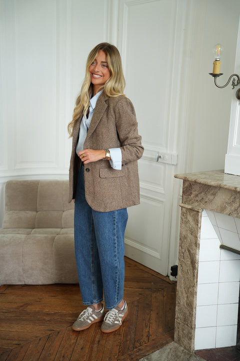 Hilona beige - Blazer en laine