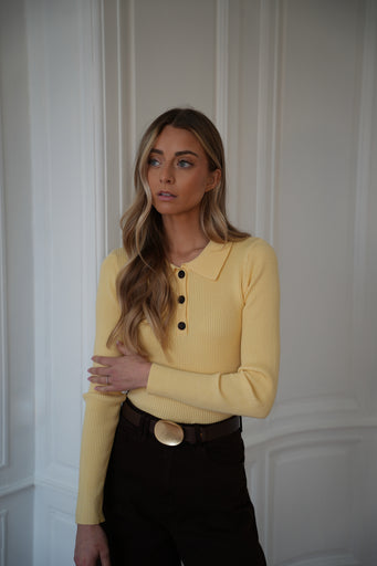 Marissa jaune - Pull fin