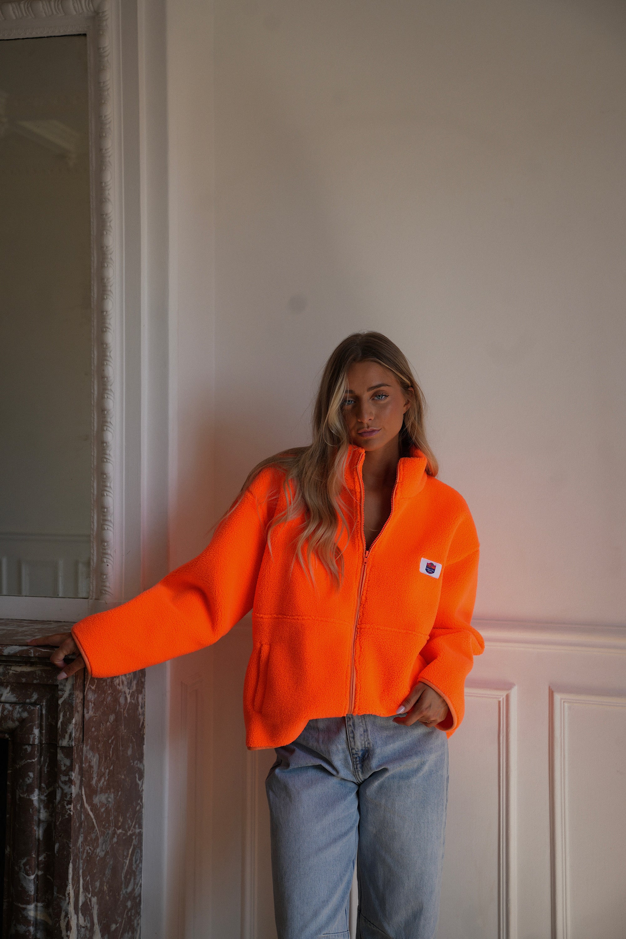 Olya orange - Veste polaire