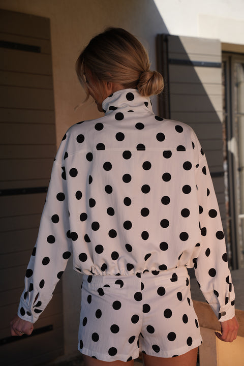 Luna blanche - Veste à pois