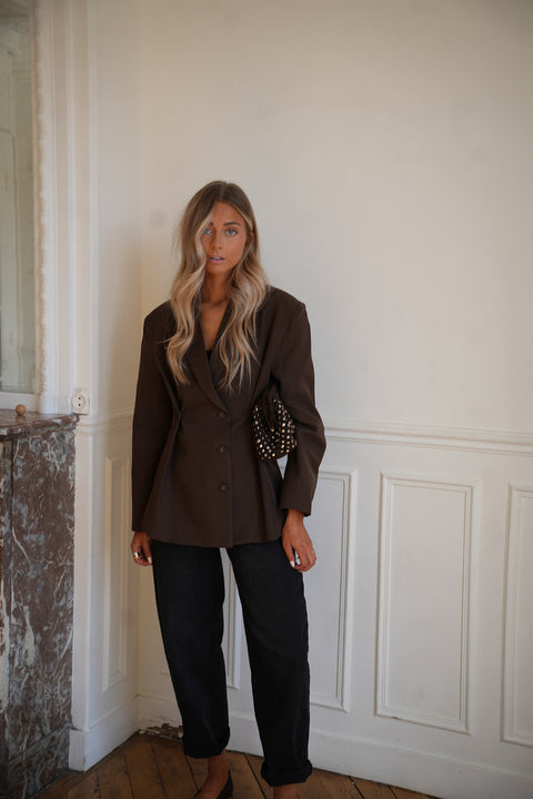 Chelsy chocolat - Blazer cintré