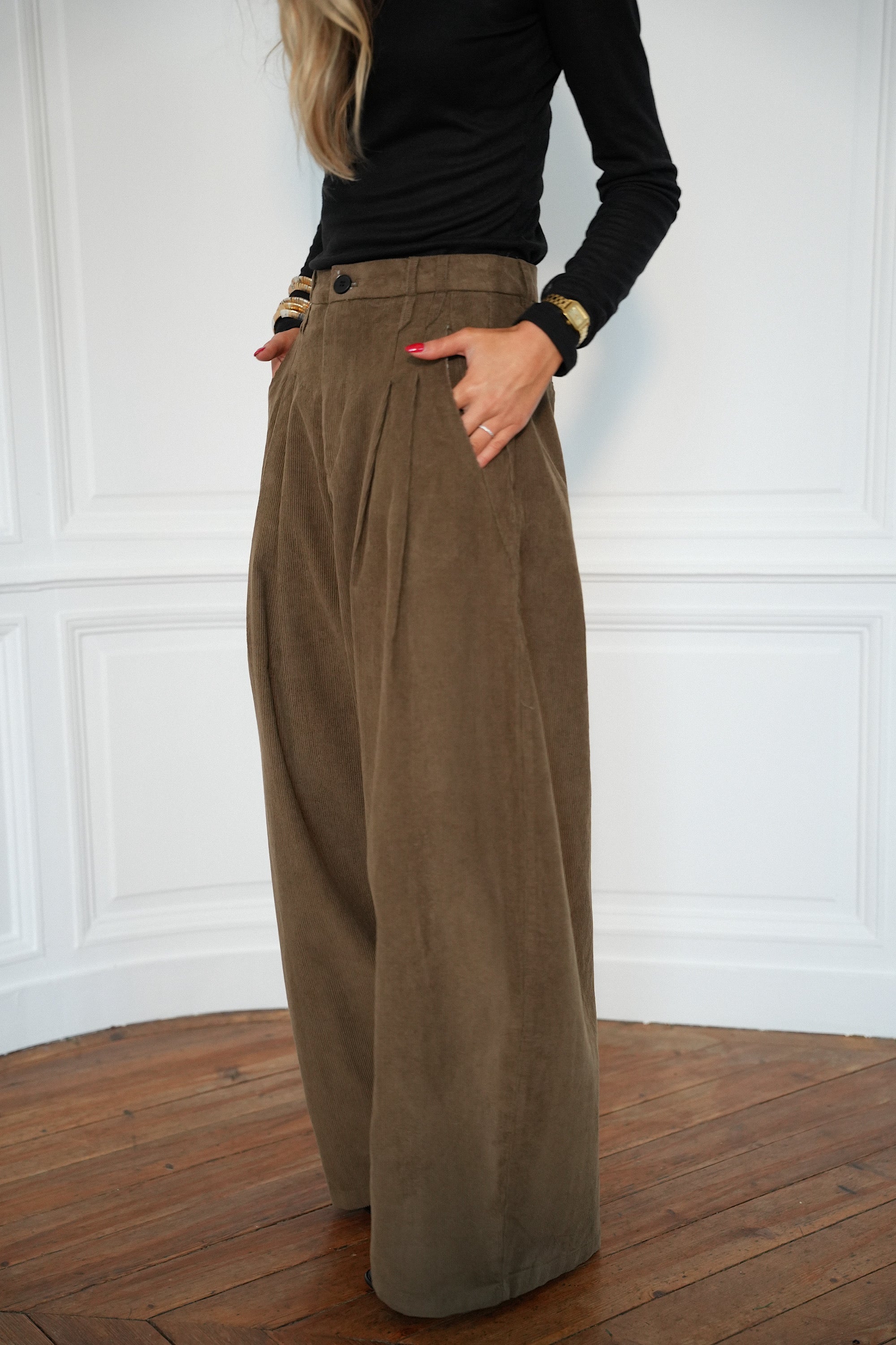 Max chocolat - Pantalon velours