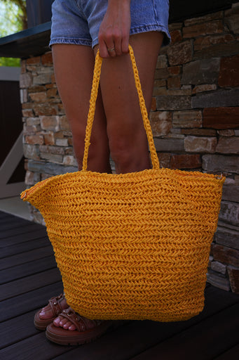 Opale jaune - Sac en paille