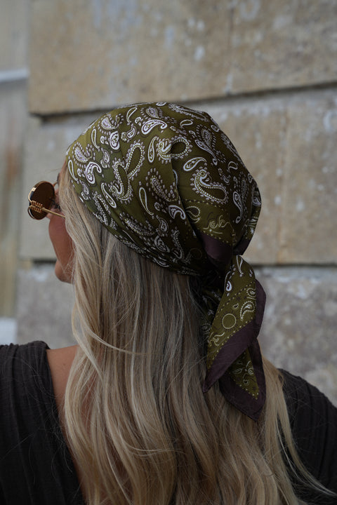 Sieno kaki - Foulard imprimé