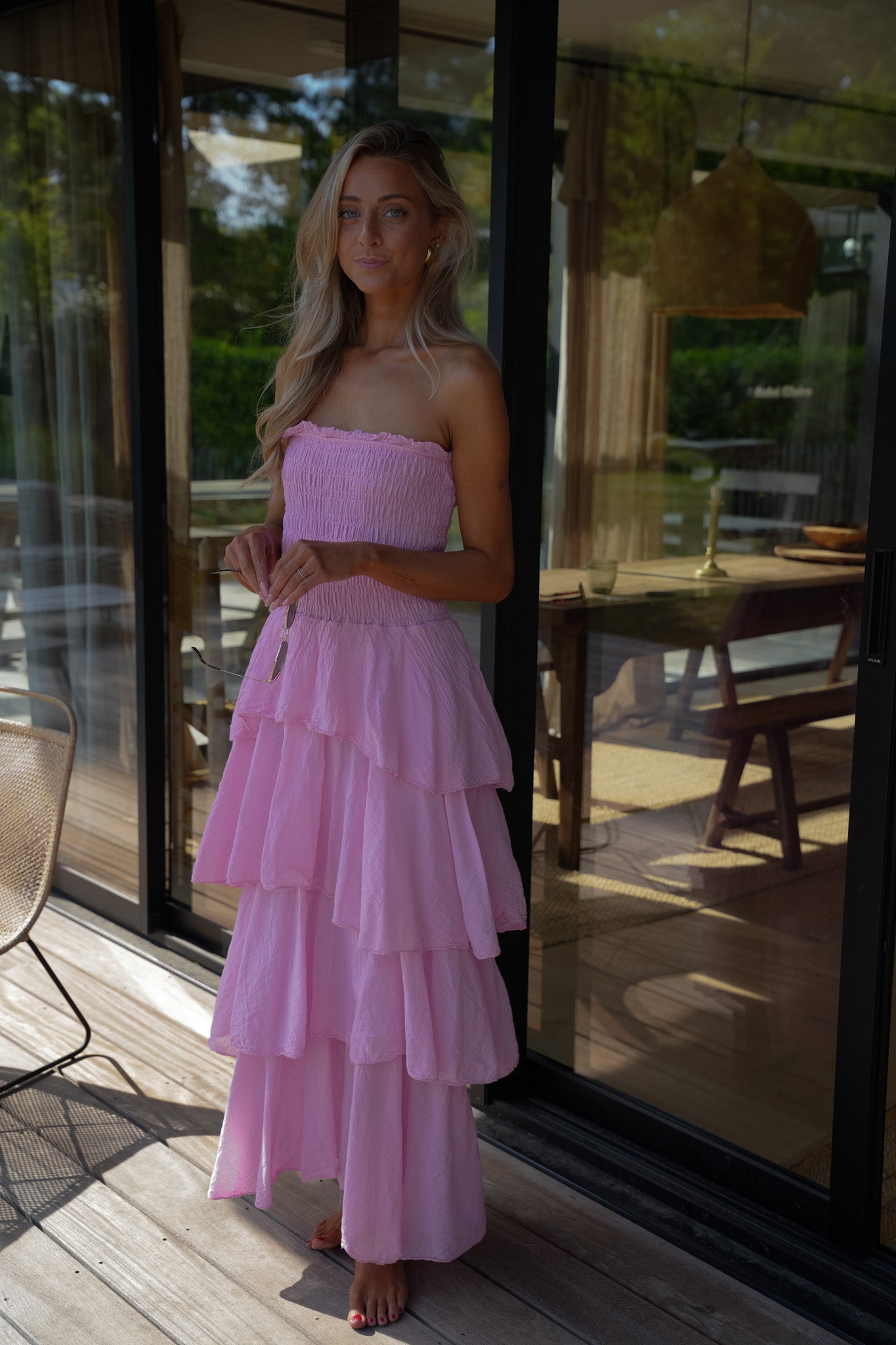 Olga rose - Robe longue