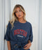 Lino bleu - T-shirt brodé