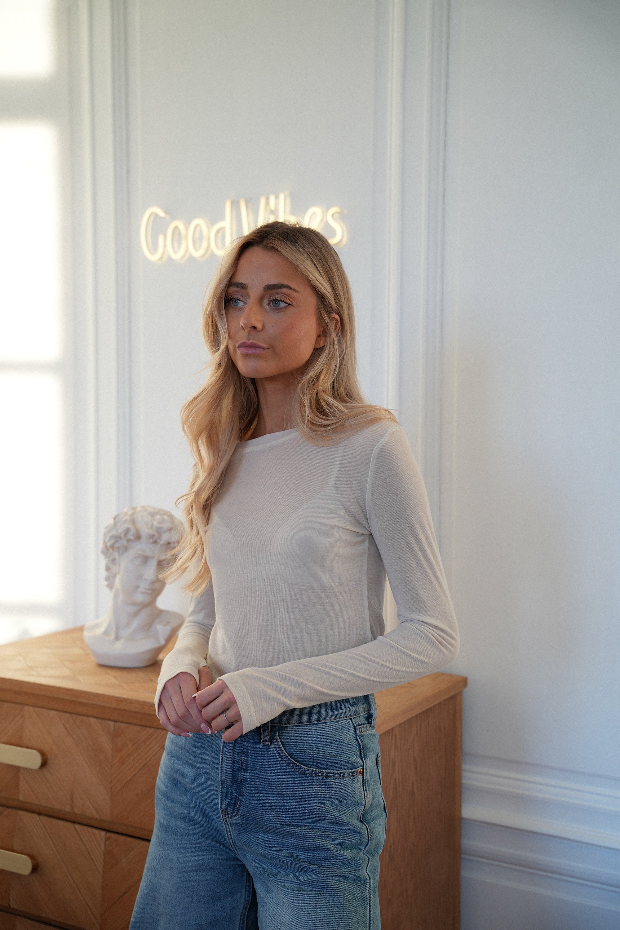 Gael crème - T-shirt manches longues