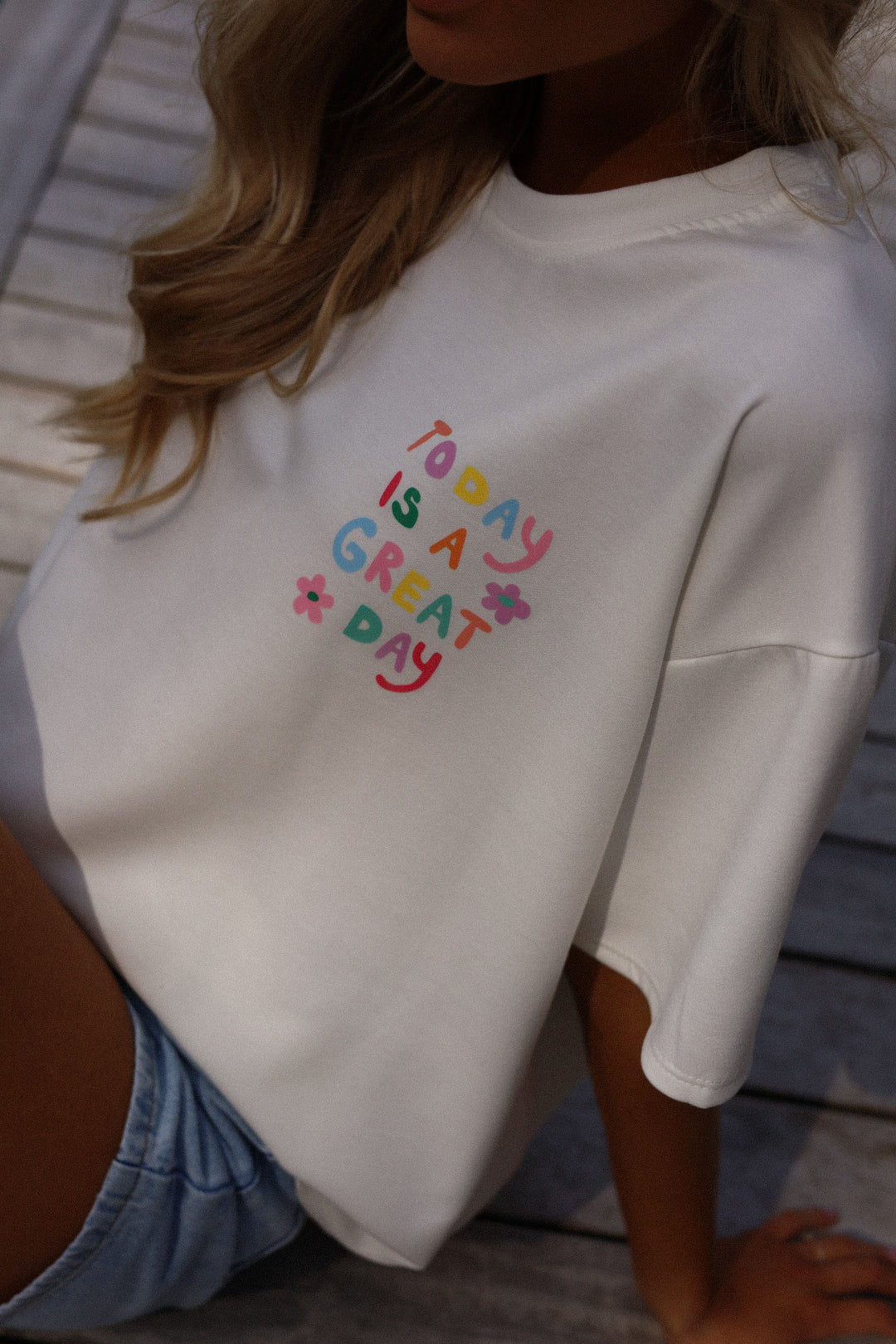 Lisa blanc - T-shirt coloré