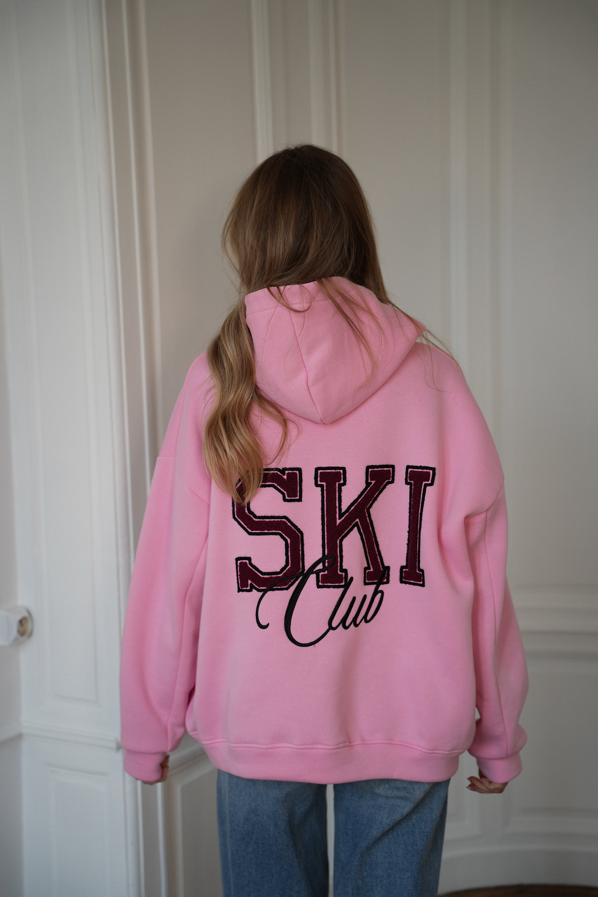 Léo rose - Sweat-shirt brodé