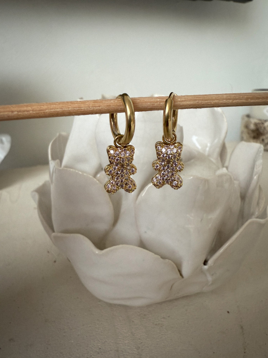 Travy dorées/roses - Boucles d’oreilles acier