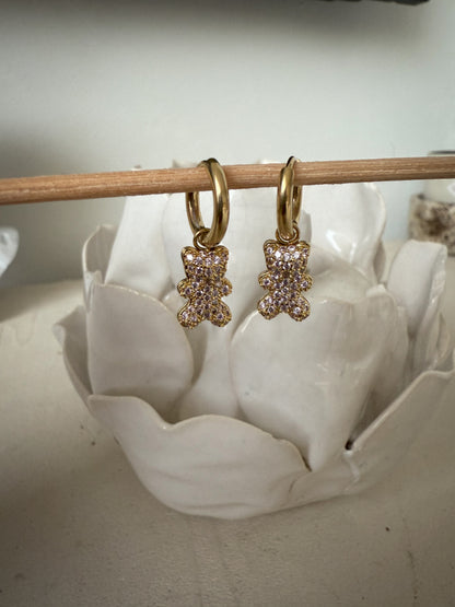 Travy dorées/roses - Boucles d’oreilles acier