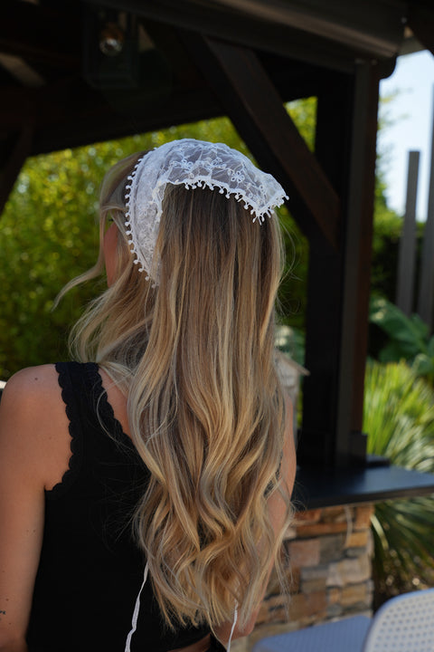 Albi blanc - Bandana dentelle