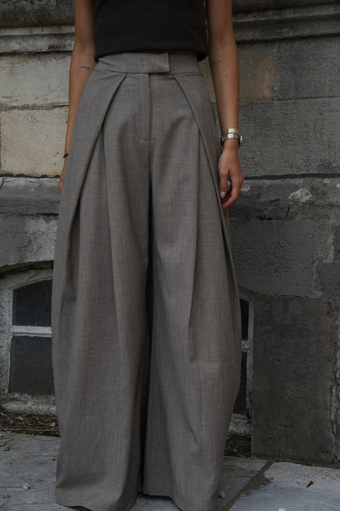 Tess taupe - Pantalon tailleur