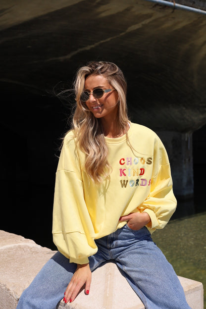 Romane jaune - Sweat-shirt brodé