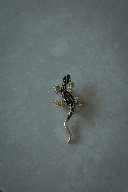 Zeli dorée - Broche lézard