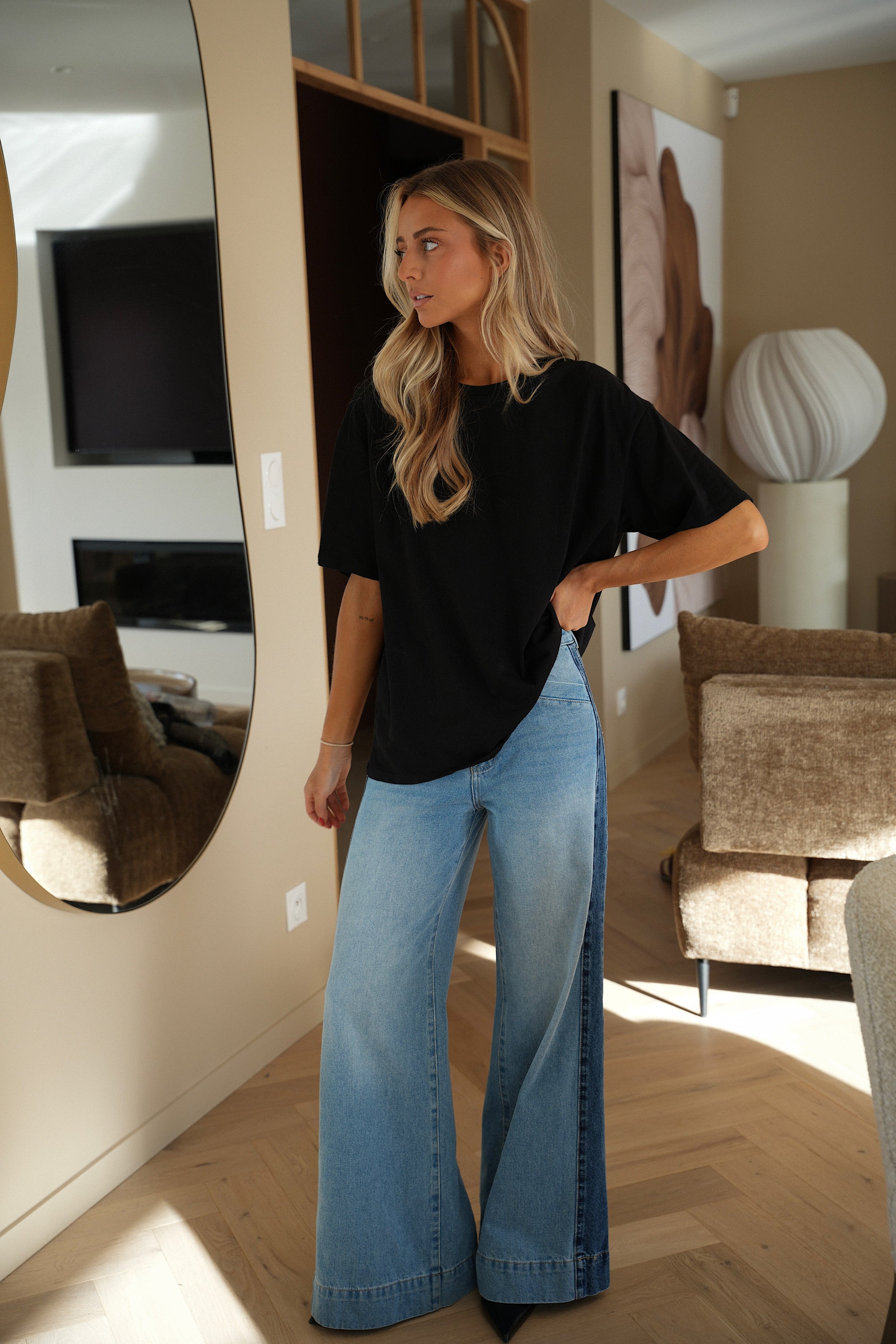 Jane bleu - Jean évasé