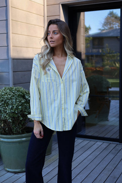 Victoire jaune - Chemise rayée