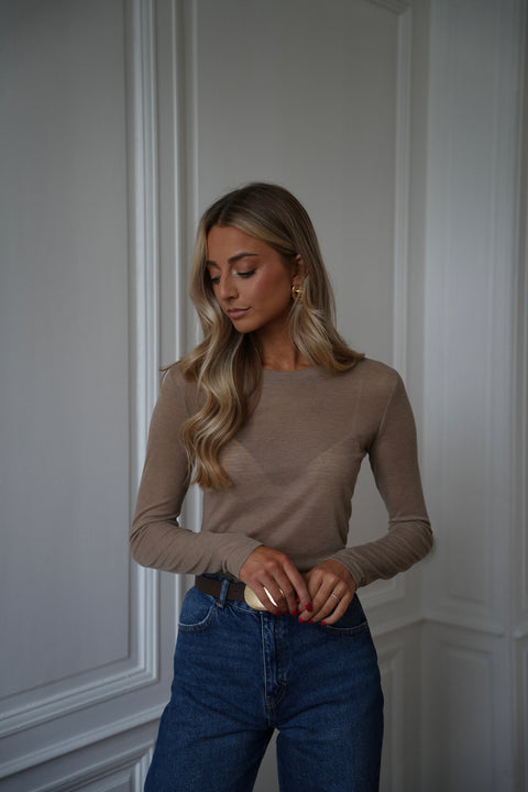 Gael beige - T-shirt manches longues