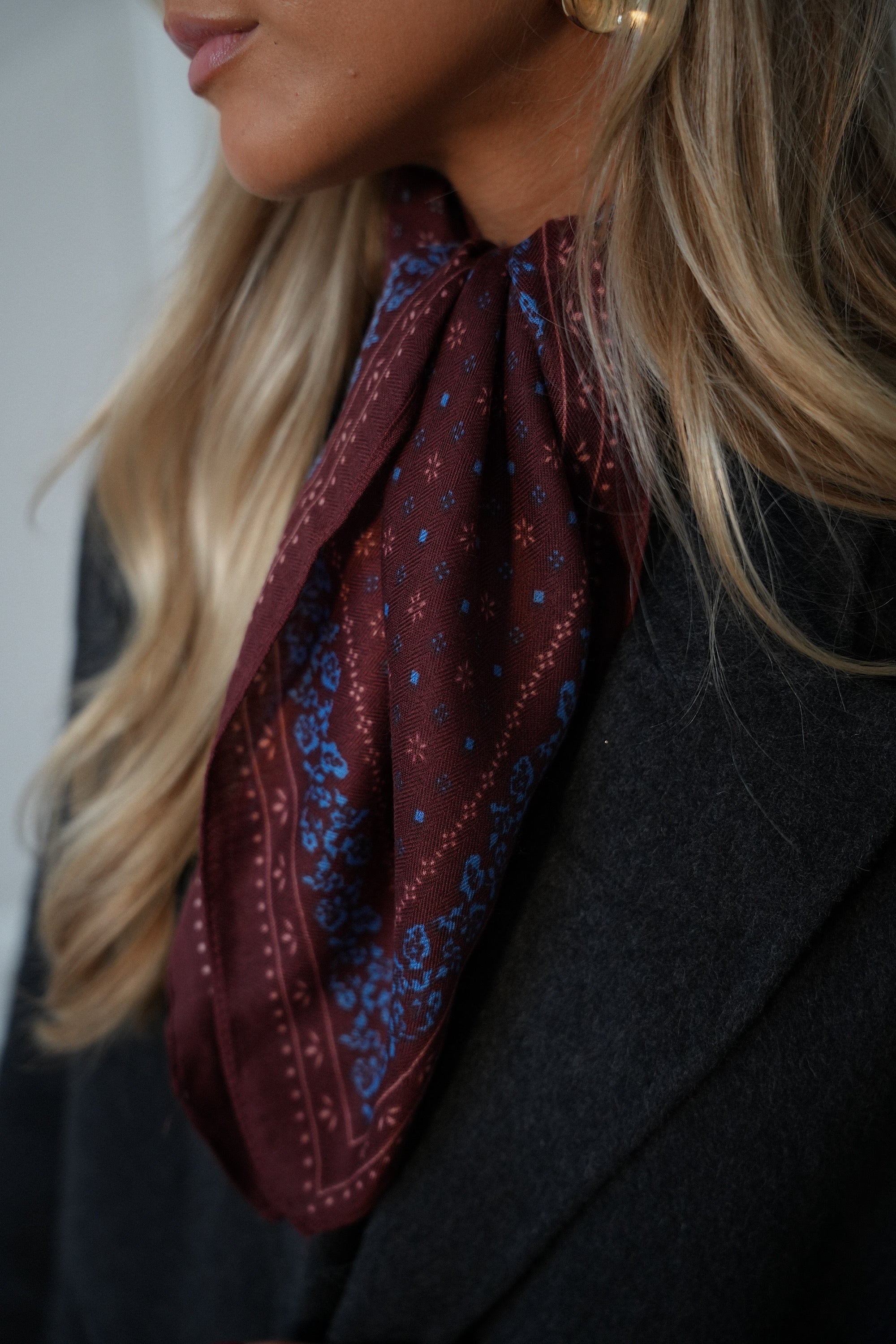 Tom bordeaux - Foulard imprimé