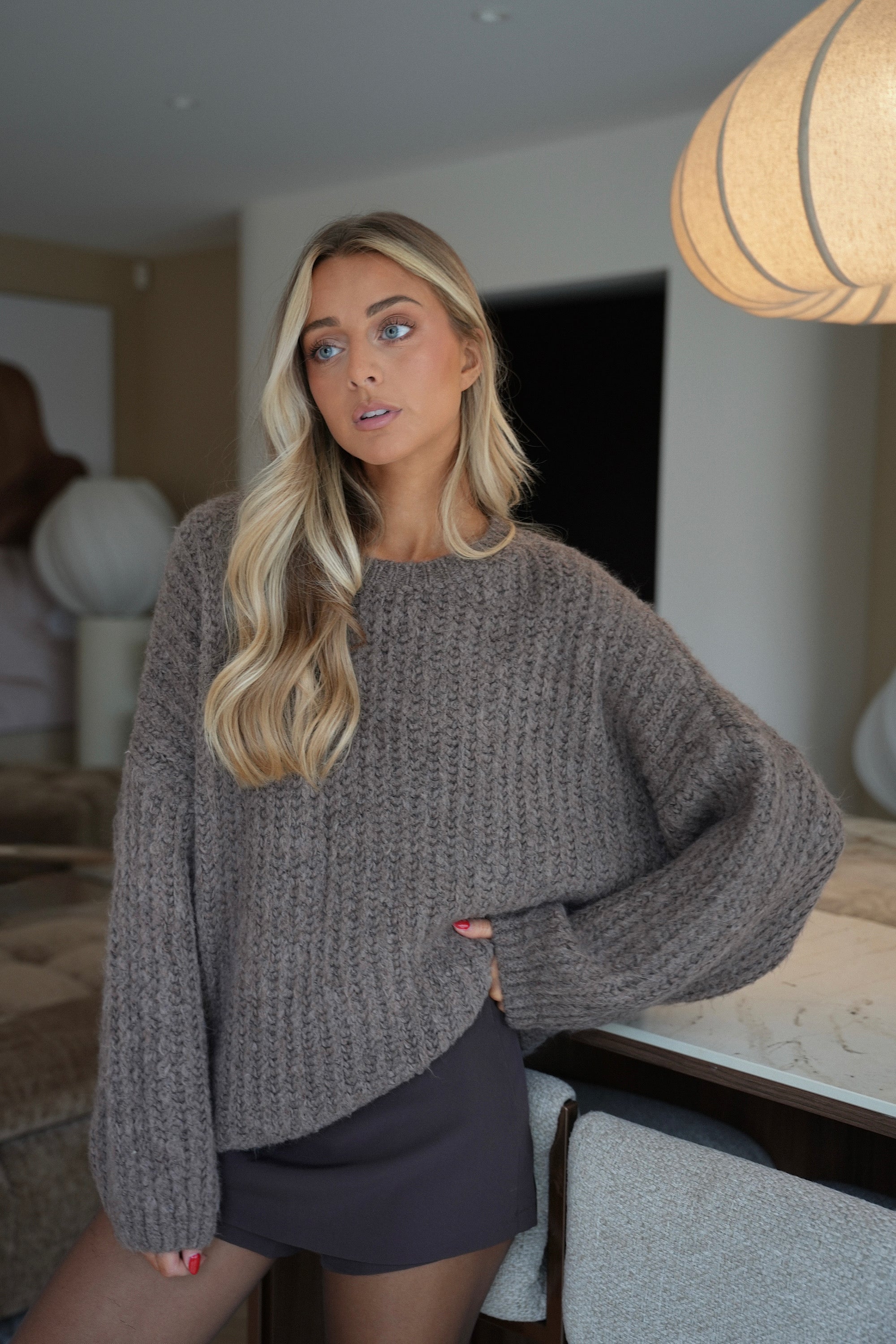 Nino taupe - Pull ample