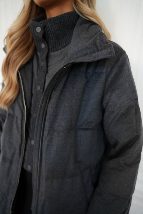 Justin gris - Manteau long