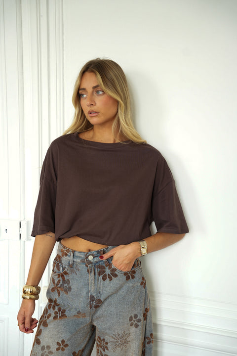 Indy chocolat - T-shirt ample